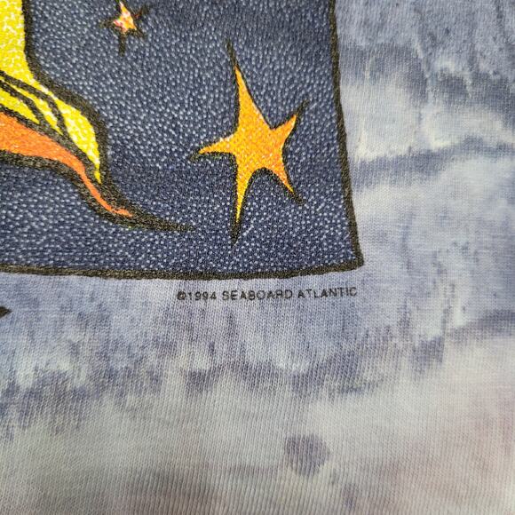 Vintage 1994 Celestial Sun Moon AOP T-Shirt Mens Large Single Stitch Cosmic 90s - Picture 3 of 11